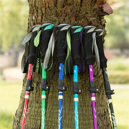 Folding trekking pole - Adjustable hiking support for outdoor trails