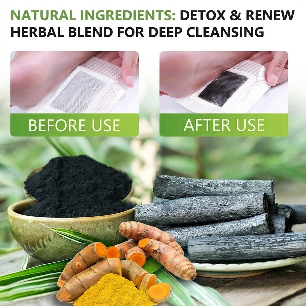 Bamboo foot detox patches - Overnight wellness care