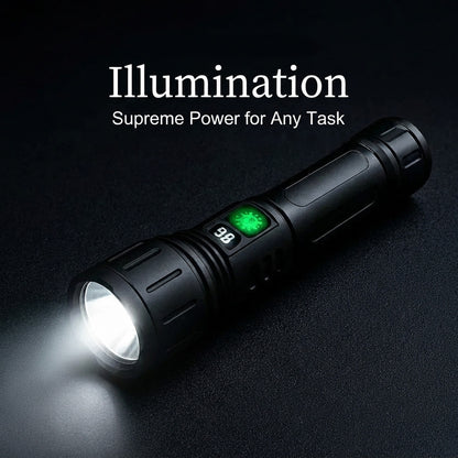 Rechargeable tactical flashlight | Ultra-bright LED for outdoor use