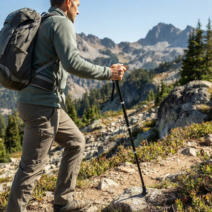 Adjustable trekking poles - Telescopic hiking support for outdoor adventures
