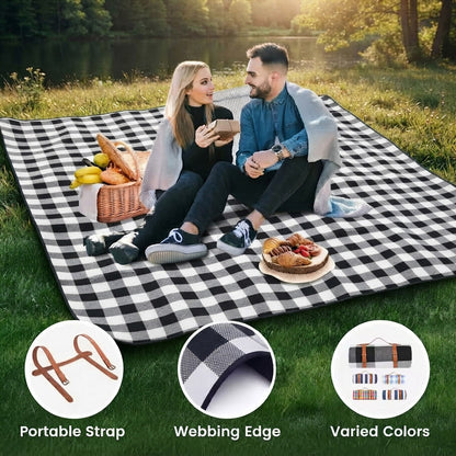 Waterproof picnic blanket - Foldable outdoor mat for beach, camping & parks