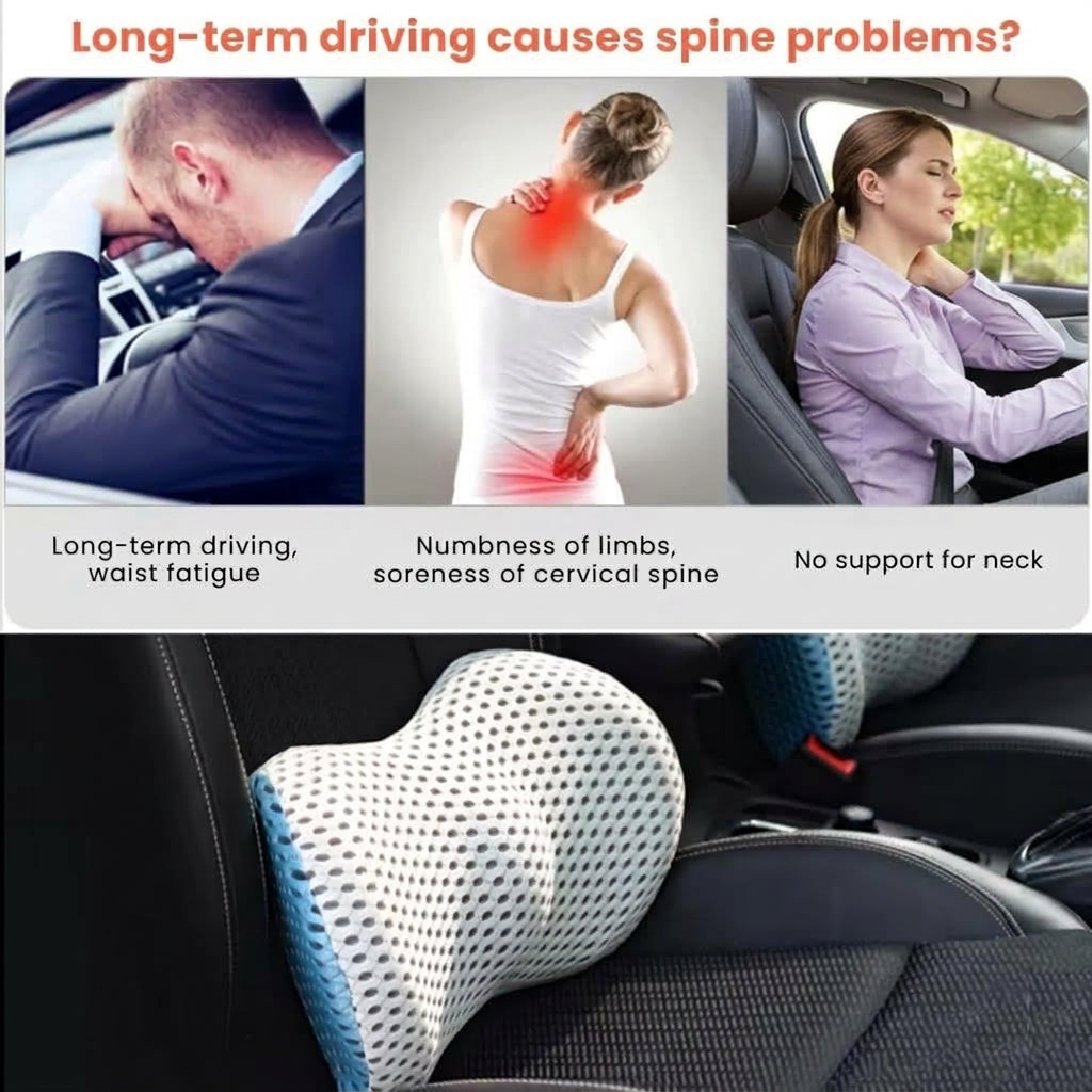 Premium Lumbar Support Cushion – Ergonomic Memory Foam Back Support for Office, Car & Home