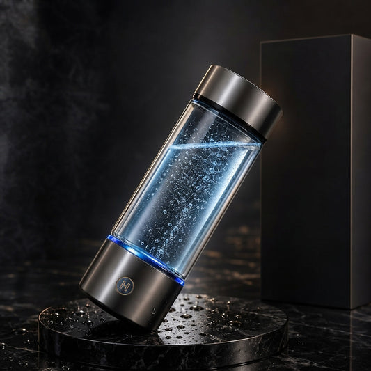 Hydrogen water bottle with portable wellness and easy hydration