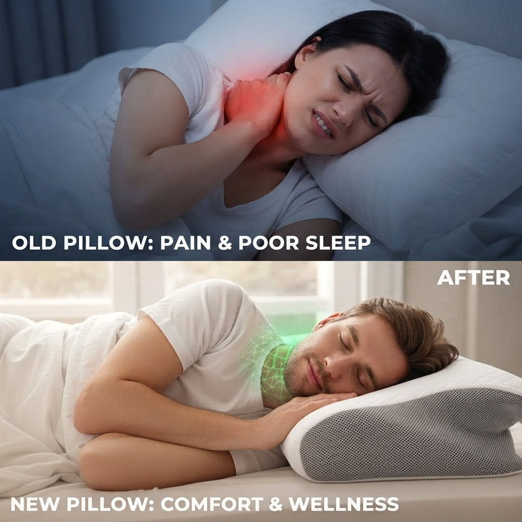 Butterfly ergonomic neck pillow - Breathable comfort for restful sleep