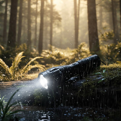 LED torch for hiking - Rechargeable aluminium light with IP65 protection