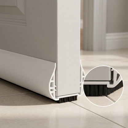 Under door draft stopper with windproof insulation for 3.5–5.5 cm thick doors