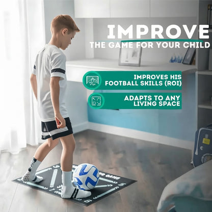 Non-slip football training mat with training socks