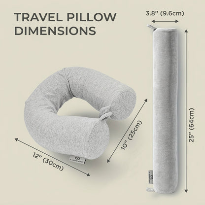 Ergonomic travel neck pillow with memory foam for long journeys