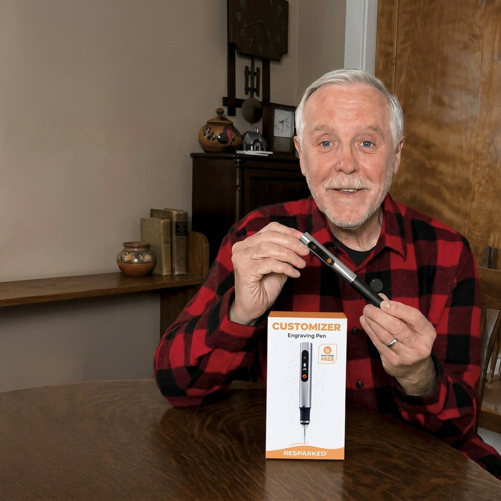 Electric engraving pen with USB-C charging for DIY projects