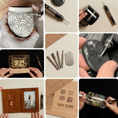 Electric engraving pen with USB-C charging for DIY projects