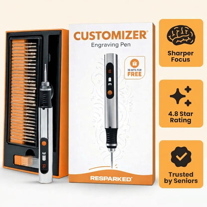 Electric engraving pen with USB-C charging for DIY projects