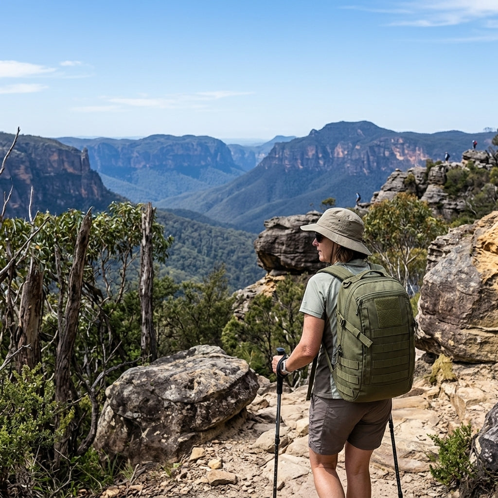 Water-resistant 20L hiking backpack for outdoor adventures and travel