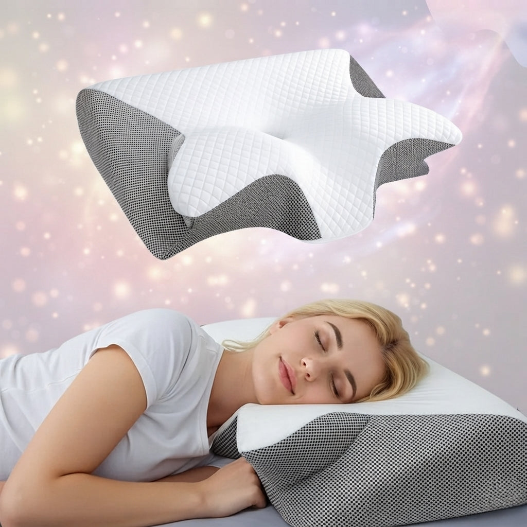 Butterfly ergonomic neck pillow - Breathable comfort for restful sleep
