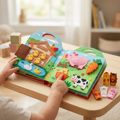3D Montessori farm story book for interactive learning