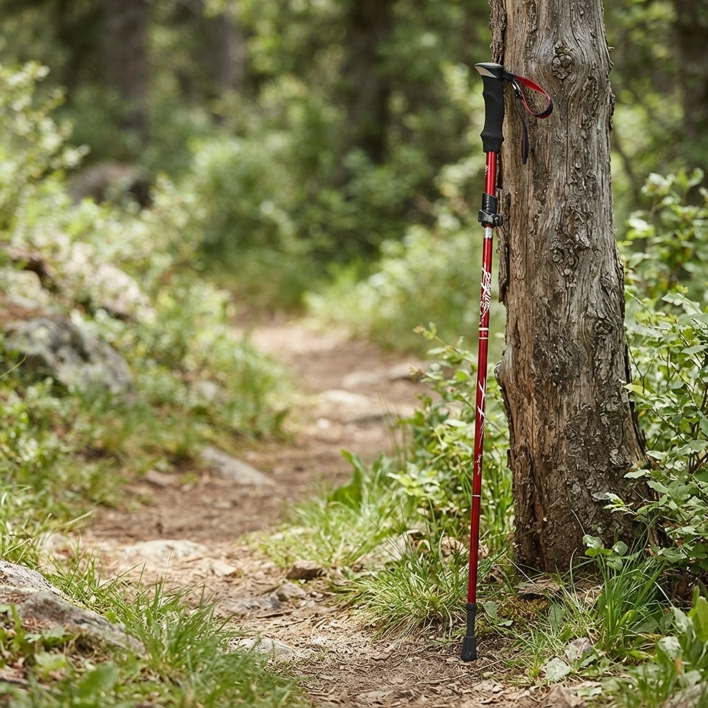 Folding trekking pole - Adjustable hiking support for outdoor trails