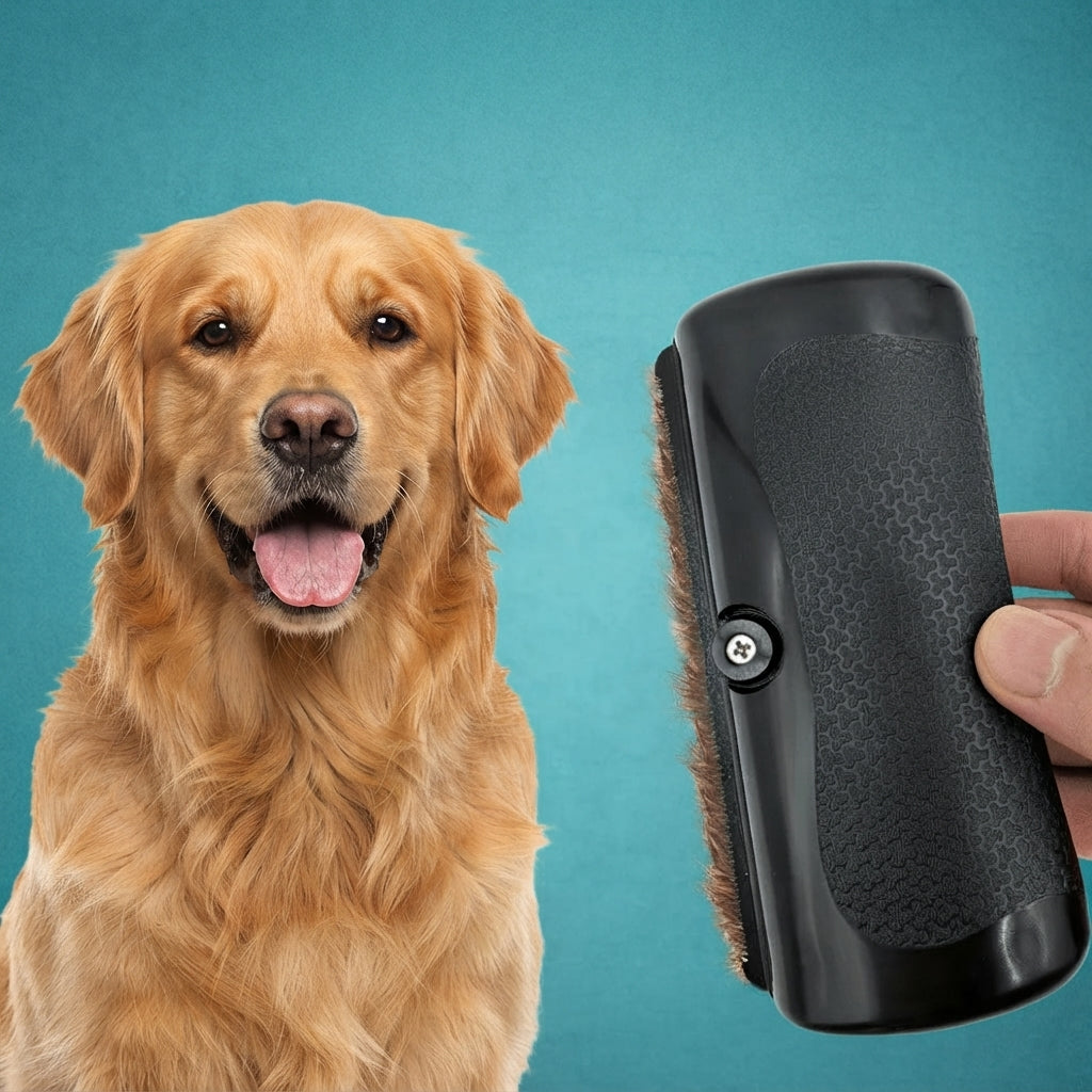 Grooming brush for dogs that removes dead hair and undercoat