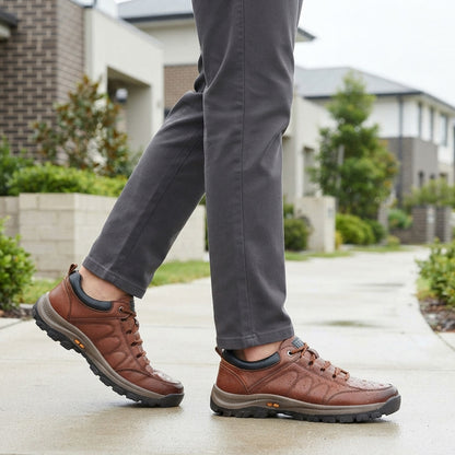 Men's orthopedic waterproof walking shoes - Arch support and non-slip