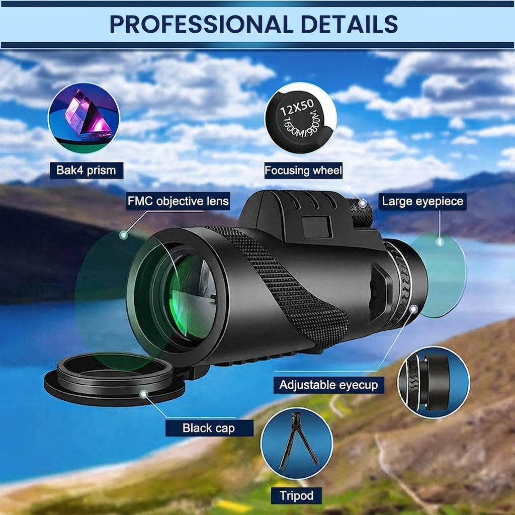 Portable zoom HD telescope - 5000m outdoor viewing