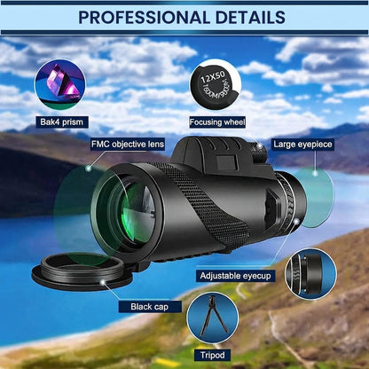 Portable zoom HD telescope - 5000m outdoor viewing