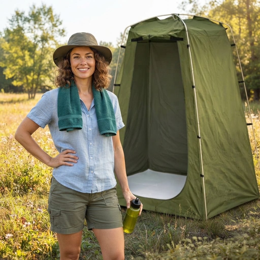 Portable shower and WC tent - Private outdoor shelter for camping