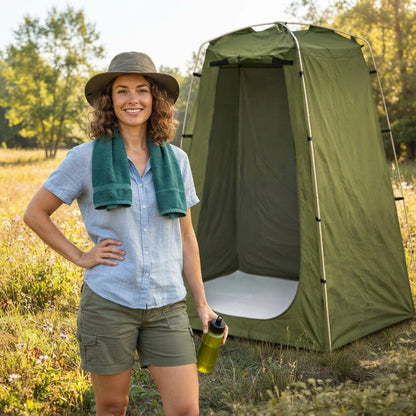 Portable shower and WC tent - Private outdoor shelter for camping
