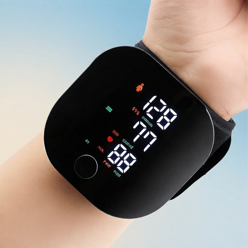 Portable wrist blood pressure monitor - Easy digital health tracking