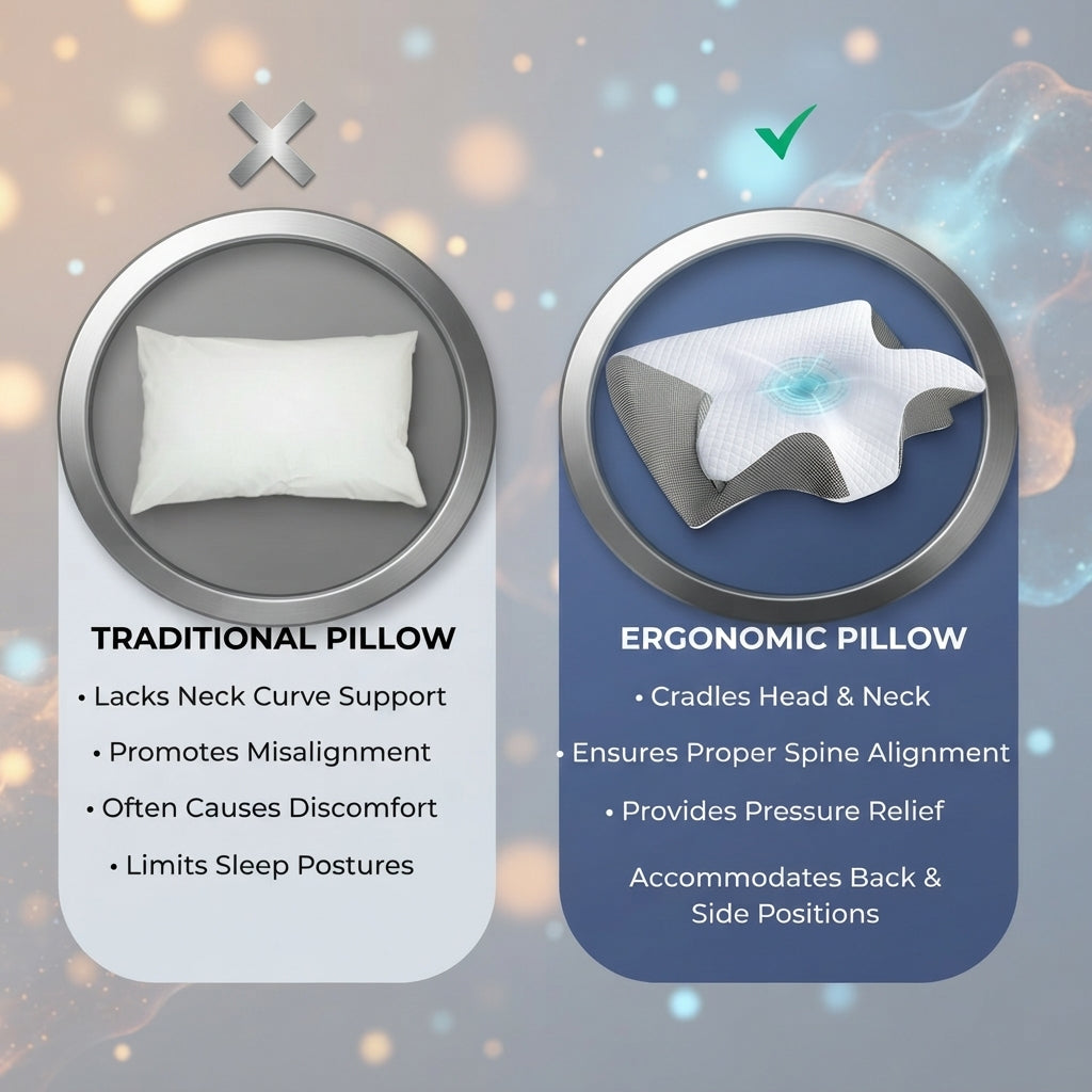 Butterfly ergonomic neck pillow - Breathable comfort for restful sleep