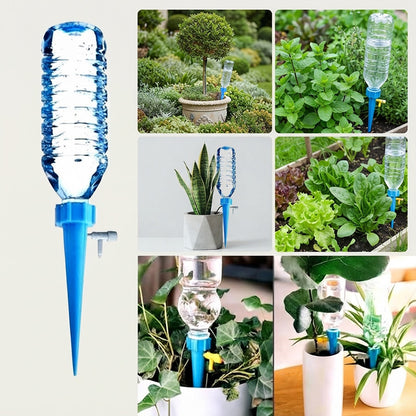 Automatic plant watering spikes - Adjustable drip flow garden aid (12 pack)