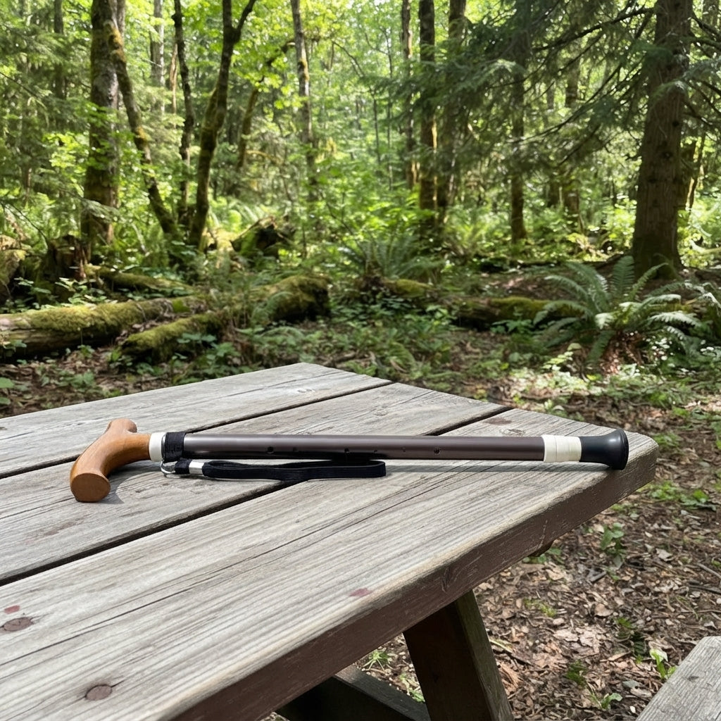 Adjustable trekking poles - Telescopic hiking support for outdoor adventures