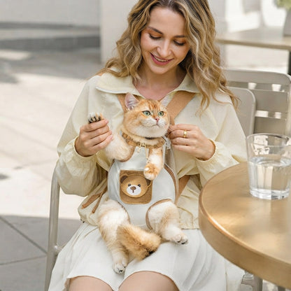 Small dog carrier bag | Hands-free backpack with chest strap