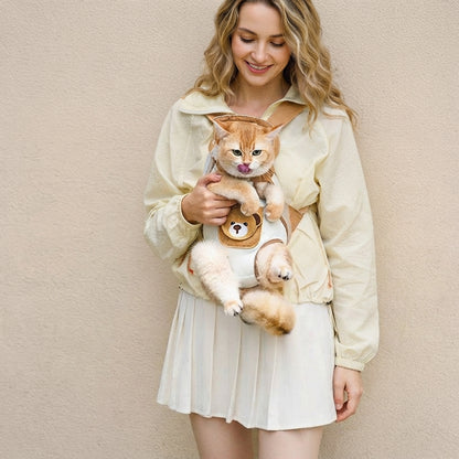 Small dog carrier bag | Hands-free backpack with chest strap