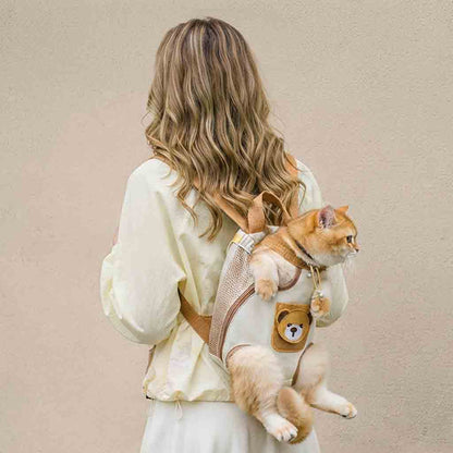 Small dog carrier bag | Hands-free backpack with chest strap
