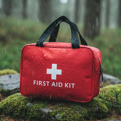 184-piece camping first aid kit - Waterproof travel emergency bag