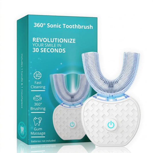 Automatic U-shaped 360° silicone toothbrush