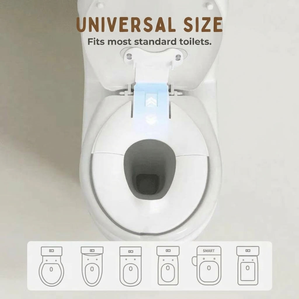 Foldable portable toilet seat for children with non-slip base