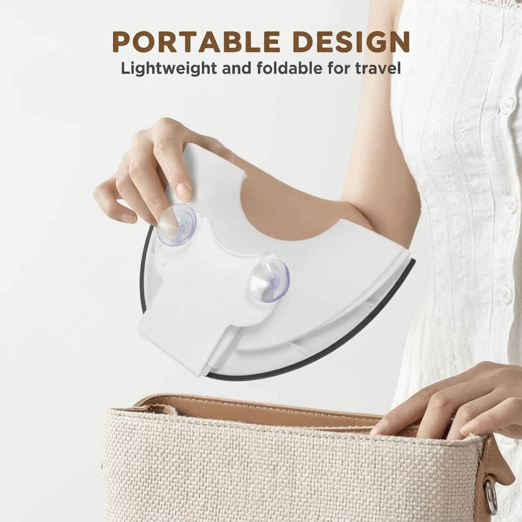 Foldable portable toilet seat for children with non-slip base