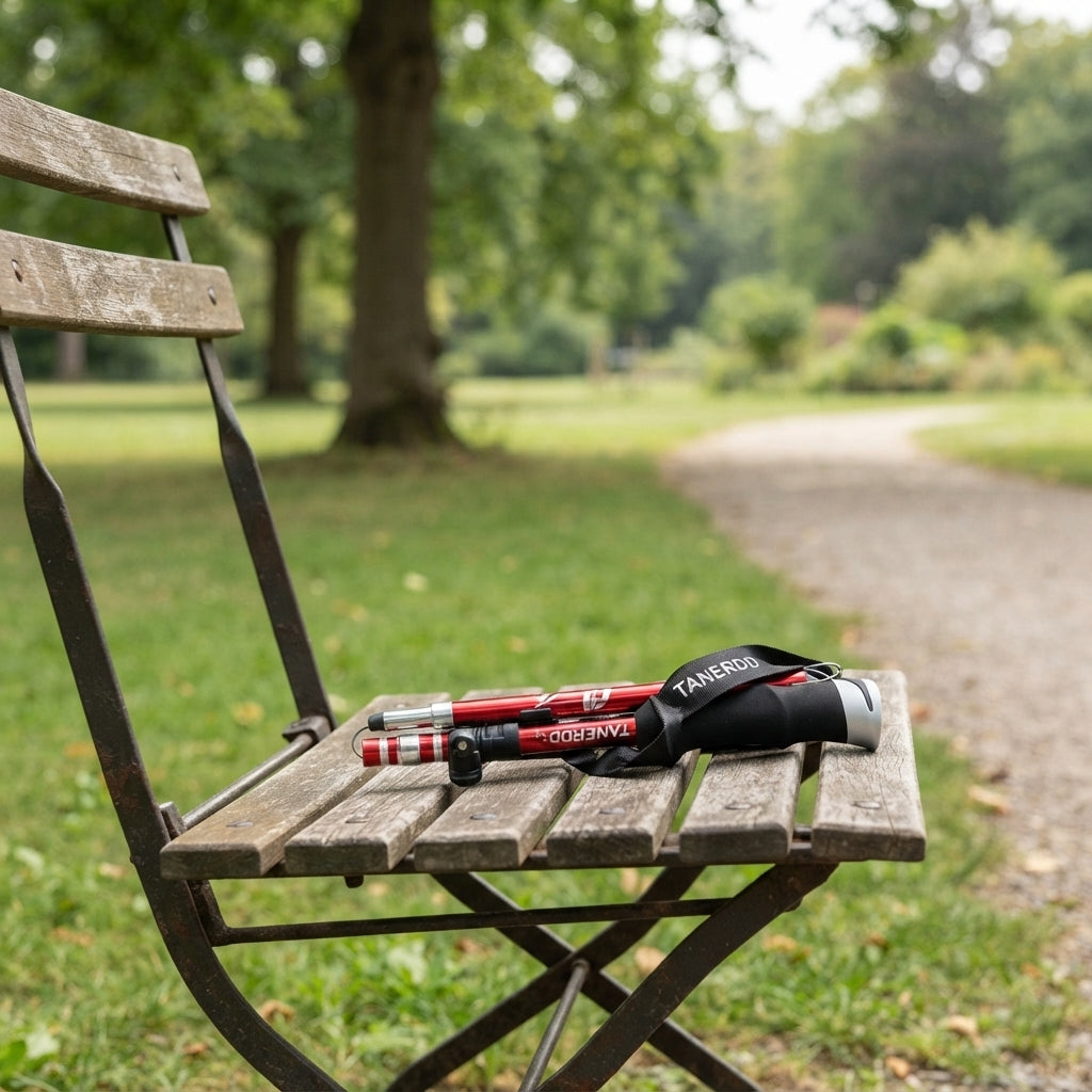 Folding trekking pole - Adjustable hiking support for outdoor trails