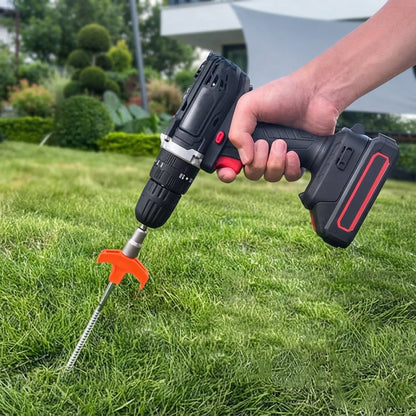 Heavy-duty screw-in tent pegs for secure outdoor anchoring