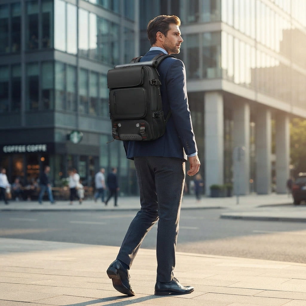 Large travel backpack with USB port, shoe compartment & Anti-theft pocket