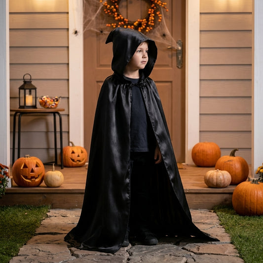Kids' wizard hooded cloak for Halloween dress-up