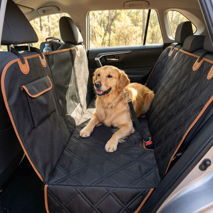 Waterproof dog car seat protector with padded comfort