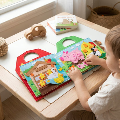 3D Montessori farm story book for interactive learning