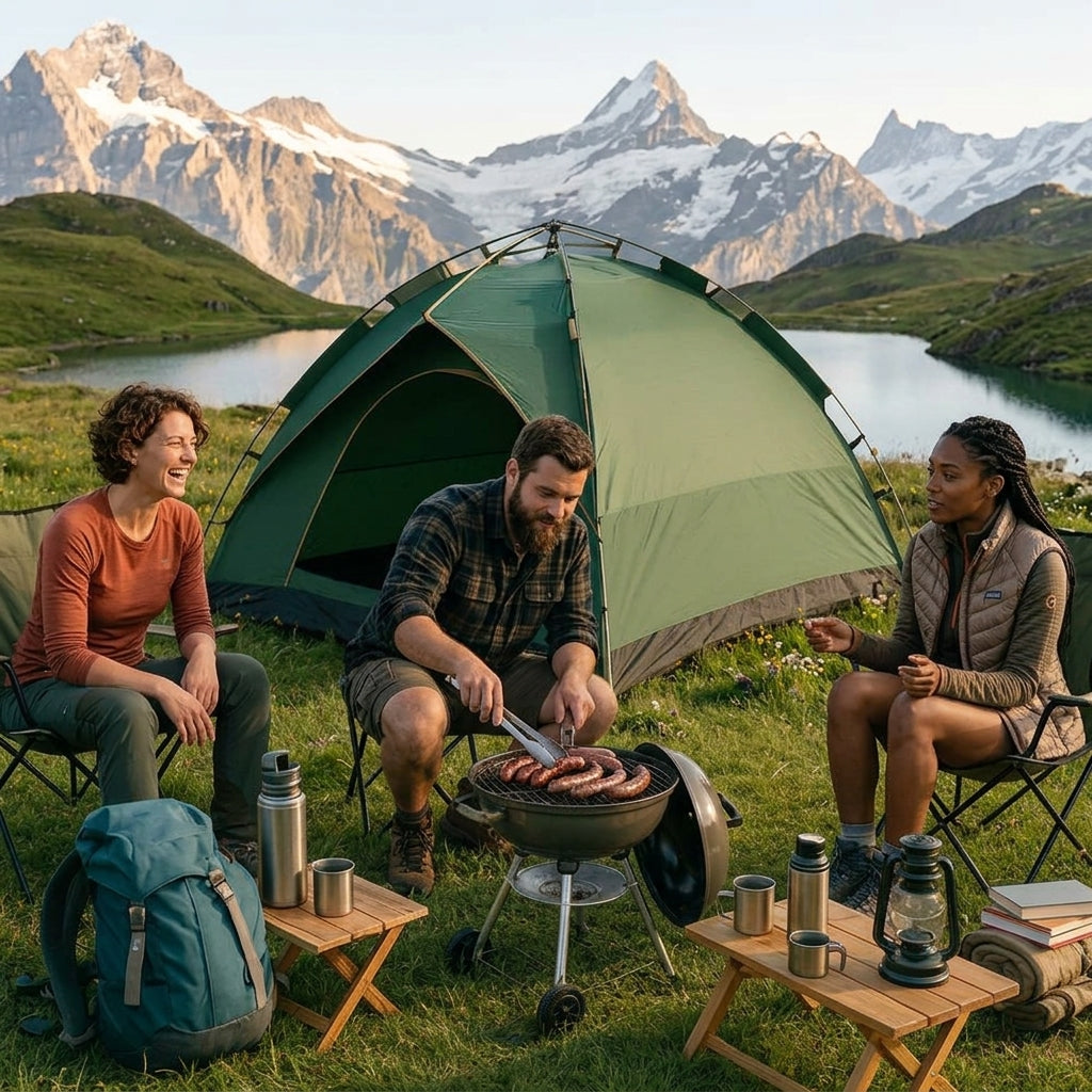 3-second pop-up camping tent for 2–3 people with UV protection