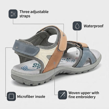 Women's hiking sandals - Adjustable strap with non-slip rubber sole