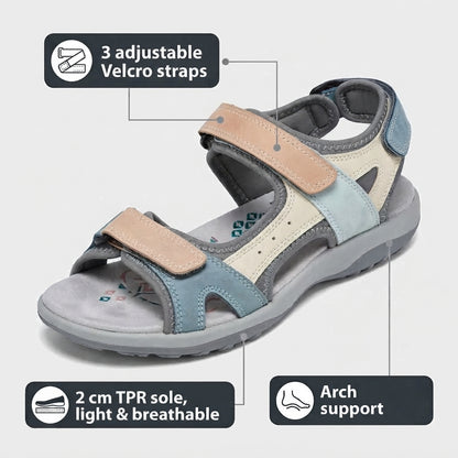 Women's hiking sandals - Adjustable strap with non-slip rubber sole