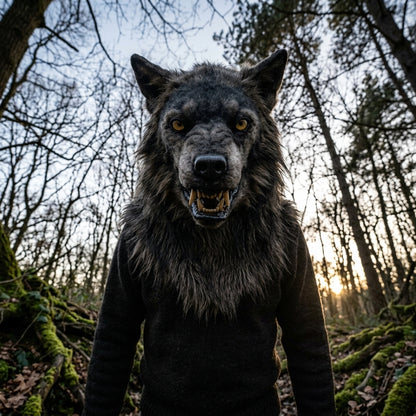 Realistic latex wolf head mask for Halloween and cosplay