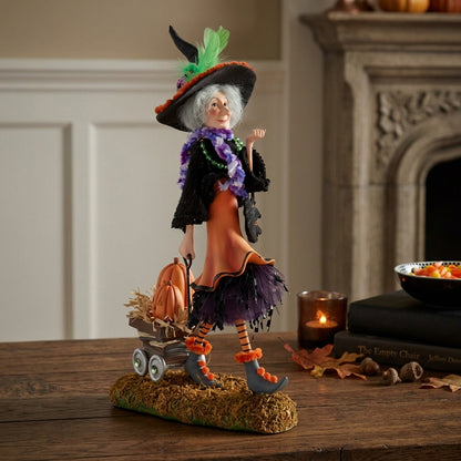 Resin Halloween witch figurine decoration