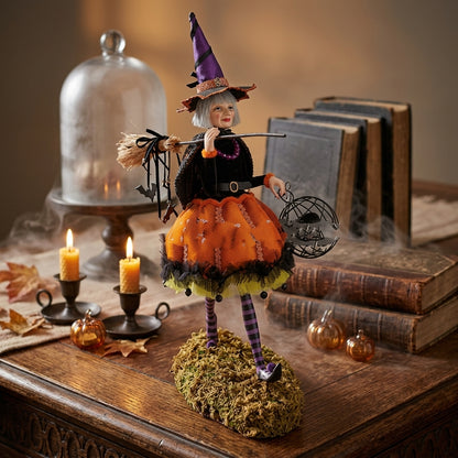 Resin Halloween witch figurine decoration