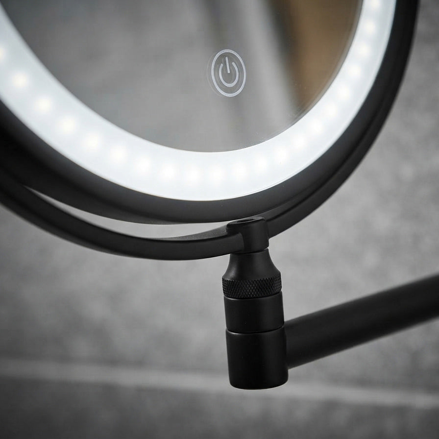 Rechargeable LED magnifying mirror | 3-colour touch lighting