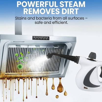 High pressure steam cleaner with versatile cleaning accessories